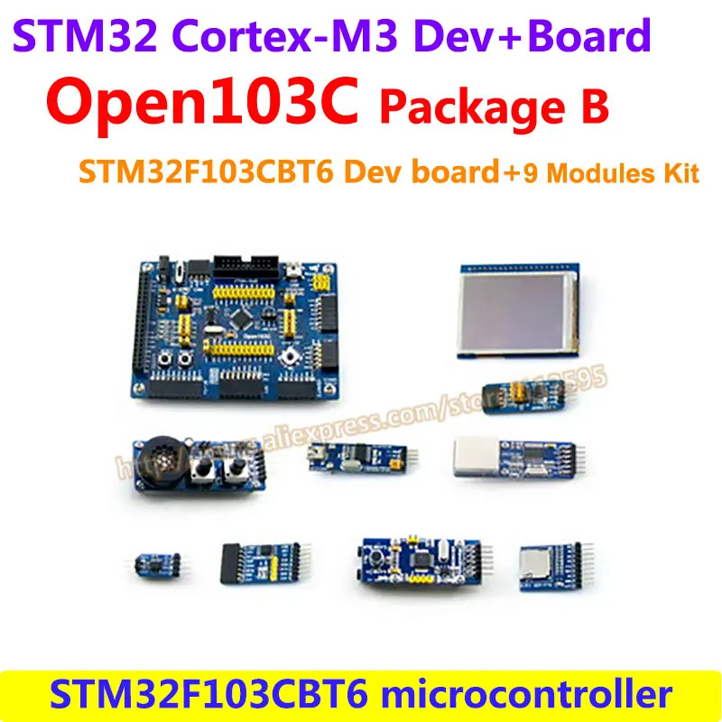 STM32 Board STM32F103CBT6 STM32F103 ARM Cortex-M3 STM32 Development Board Kit(72MHz)+ 9 Accessory Kits =Open103C Package B
STM32 Board STM32F103CBT6 STM32F103 ARM Cortex-M3 STM32 Development Board Kit(72MHz)+ 9 Accessory Kits =Open103C Package B