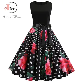 Summer Vintage Dress Women Casual Sleeveless Black Patchwork Elegant Sexy Party Dresses Vestidos Plus Size Polka Dot Sundress
Summer Vintage Dress Women Casual Sleeveless Black Patchwork Elegant Sexy Party Dresses Vestidos Plus Size Polka Dot Sundress