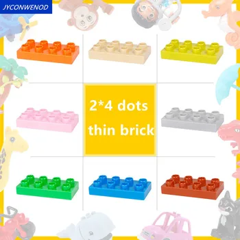 Single Sale 2*4 dots thin brick Large Particle Building Blocks Parts Compatible With DuploINGlys toy for Children Gifts
Single Sale 2*4 dots thin brick Large Particle Building Blocks Parts Compatible With DuploINGlys toy for Children Gifts