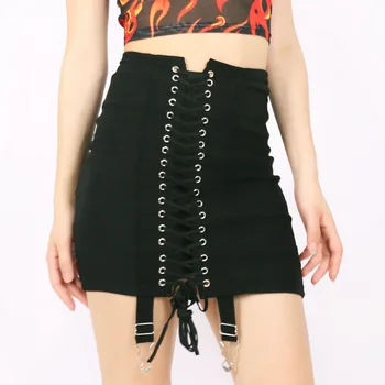 Sexy Women Skirt Strap Lace-Up High Waist Slim Black Skirt 2019 New Clubwear Mini Skirt Female Fashion
Sexy Women Skirt Strap Lace-Up High Waist Slim Black Skirt 2019 New Clubwear Mini Skirt Female Fashion
