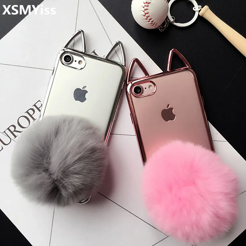 XSMYiss New Fashion Classes Deluxe Plating Soft TPU Lovely Cat Ears Fur Fluffy Ball Cover Case For iPhone X 6 6S 6SPlus 7 8 Plus
XSMYiss New Fashion Classes Deluxe Plating Soft TPU Lovely Cat Ears Fur Fluffy Ball Cover Case For iPhone X 6 6S 6SPlus 7 8 Plus