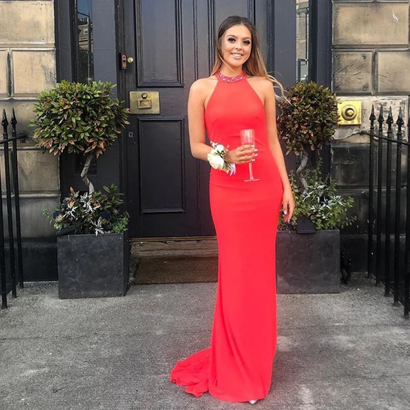 Sexy Mermaid Style Red Prom Dress Halter Neck Purple Party Gowns New Arrival Backless Long Vestido De Formatura Evening Gowns
Sexy Mermaid Style Red Prom Dress Halter Neck Purple Party Gowns New Arrival Backless Long Vestido De Formatura Evening Gowns