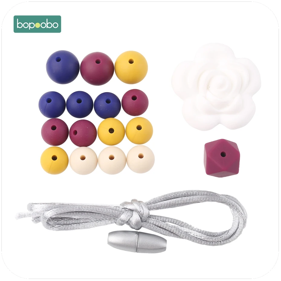 Bopoobo Flower Silicone Teether Beads Set Children's Jewelry BPA FREE DIY Crafts Accessories Nursing Bracelets Handmade Teethers
Bopoobo Flower Silicone Teether Beads Set Children's Jewelry BPA FREE DIY Crafts Accessories Nursing Bracelets Handmade Teethers