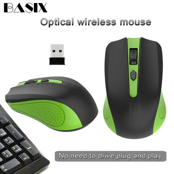 Basix 2.4Ghz Wireless Mouse with battery 1200 DPI Optical Gaming mice wireless Computer Mouse for Mac PC Laptop mice
Basix 2.4Ghz Wireless Mouse with battery 1200 DPI Optical Gaming mice wireless Computer Mouse for Mac PC Laptop mice