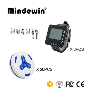 Mindewin 433MHz Wireless Caller 2PCS Watch Pager M-W-1 and 20PCS Table Call Button M-K-4 Paging System For Restaurant Or Hotel
Mindewin 433MHz Wireless Caller 2PCS Watch Pager M-W-1 and 20PCS Table Call Button M-K-4 Paging System For Restaurant Or Hotel