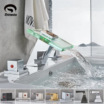 Chrome Multi-color-Handle Bath Basin Faucet Brass Glass Bathroom Basin Vanity Sink Bathtub Mixer Tap Hot And Cold Water
Chrome Multi-color-Handle Bath Basin Faucet Brass Glass Bathroom Basin Vanity Sink Bathtub Mixer Tap Hot And Cold Water