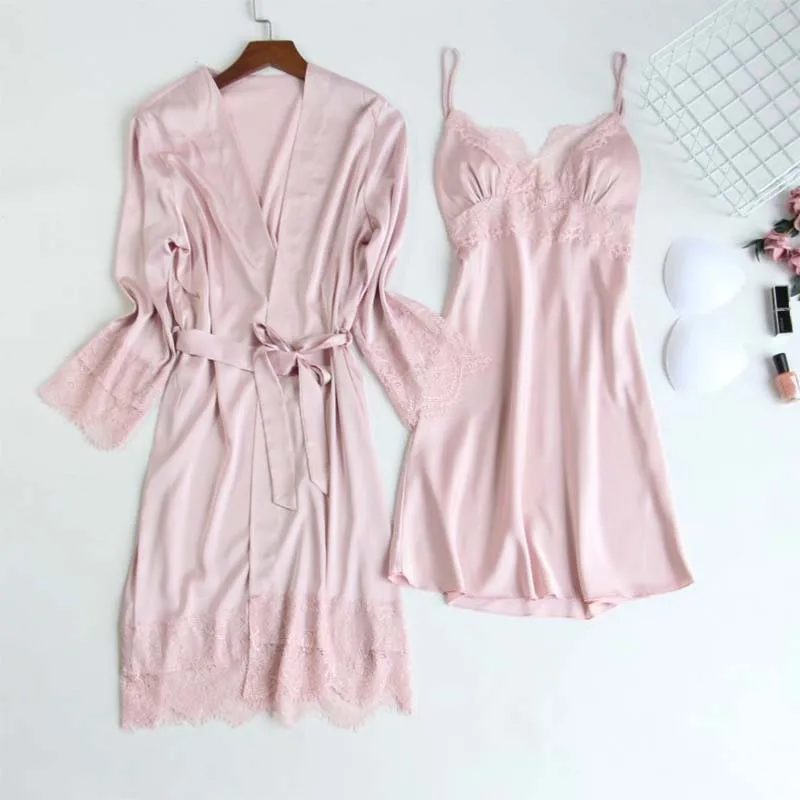 MECHCITIZ 2019 silk women robe gown sets spring summer bathrobe sleepwear dress 2 pieces plus size nightwear lace home clothes
MECHCITIZ 2019 silk women robe gown sets spring summer bathrobe sleepwear dress 2 pieces plus size nightwear lace home clothes