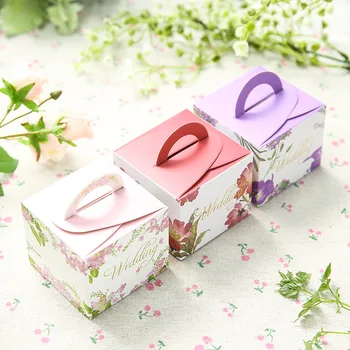 50pcs High-quality Flower Candy Boxes Handbag Wedding Favors Package Creative Sweet Gift Box Paper Cube With Handle
50pcs High-quality Flower Candy Boxes Handbag Wedding Favors Package Creative Sweet Gift Box Paper Cube With Handle