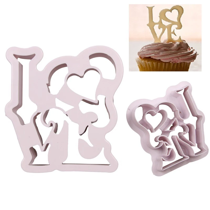 2 Pcs/Set Food Grade Plastic LOVE Letter Shape DIY Printing Cake Cookie Cutter Mold Fondant Cutter Mould Cake Decorating Tools
2 Pcs/Set Food Grade Plastic LOVE Letter Shape DIY Printing Cake Cookie Cutter Mold Fondant Cutter Mould Cake Decorating Tools