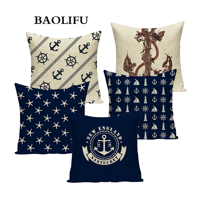 BAOLIFU Nautical pillow Cushion Cover Velvet Anchor Sea Style Throw Case Sofa Home Car Decorative 1 Side Printing Cushion Case
BAOLIFU Nautical pillow Cushion Cover Velvet Anchor Sea Style Throw Case Sofa Home Car Decorative 1 Side Printing Cushion Case