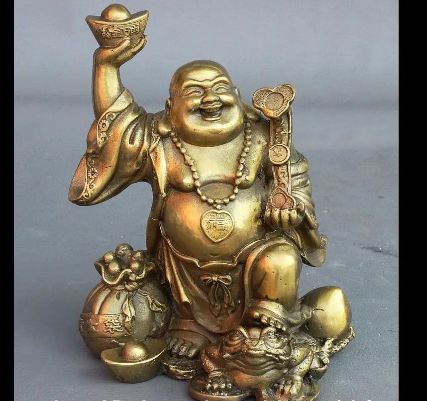 wang671115631+++7 China Brass Wealth YuanBao RuYi Golden Toad Happy Laugh Maitreya Buddha Statue
wang671115631+++7 China Brass Wealth YuanBao RuYi Golden Toad Happy Laugh Maitreya Buddha Statue