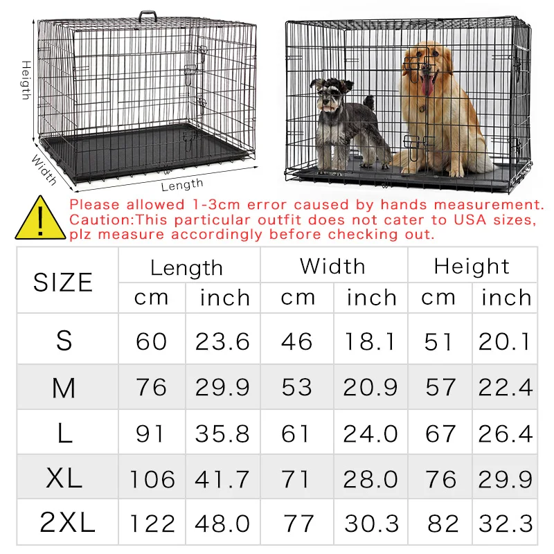 dog cage size