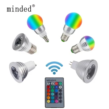 16 Color Changeable RGB Light Bulb E27 E14 RGB LED Spotlight Bulb GU10 MR16 3W 85-265V/12V Home Decoration IR Remote Controller
16 Color Changeable RGB Light Bulb E27 E14 RGB LED Spotlight Bulb GU10 MR16 3W 85-265V/12V Home Decoration IR Remote Controller