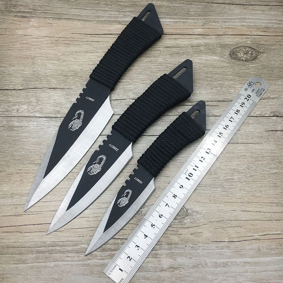 3pcs/lot Hunting Knives Outdoor camping Survival Knife with Sheath knife fixed blade Diving knife
3pcs/lot Hunting Knives Outdoor camping Survival Knife with Sheath knife fixed blade Diving knife