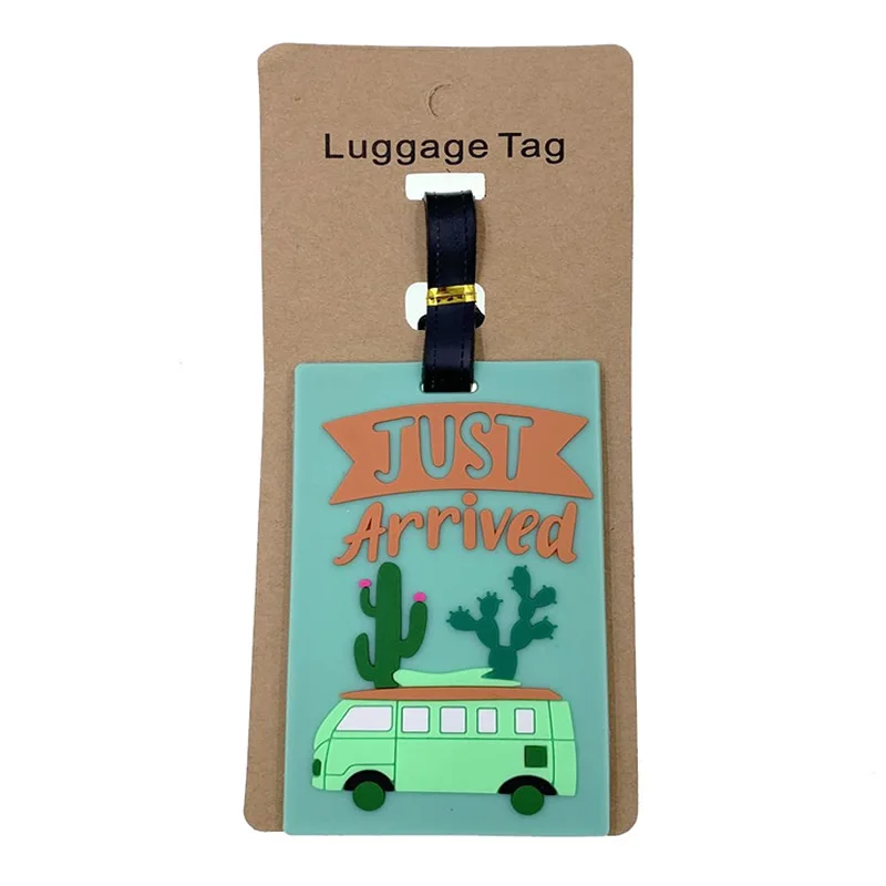 Portable Creative Bus Cactus Luggage Tags Silica Gel Suitcase Cartoon Holder Baggage Boarding Addres Credt Travel Accessories
Portable Creative Bus Cactus Luggage Tags Silica Gel Suitcase Cartoon Holder Baggage Boarding Addres Credt Travel Accessories