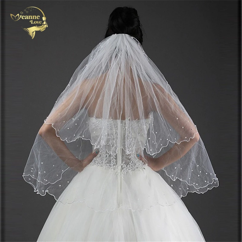 High Quality Cheap Two Layers Bridal Veil BRIDAL ACCESORIES Wedding Veils With Comb with Pearl White Ivory In Stock OV3914
High Quality Cheap Two Layers Bridal Veil BRIDAL ACCESORIES Wedding Veils With Comb with Pearl White Ivory In Stock OV3914