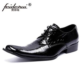 Plus Size Luxury Pointed Toe Lace up Man Wedding Party Footwear Patent Leather Alligator Derby Men's Runway Rocker Shoes SL444
Plus Size Luxury Pointed Toe Lace up Man Wedding Party Footwear Patent Leather Alligator Derby Men's Runway Rocker Shoes SL444