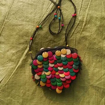 Colorful Coconut Shell Casual Bag Ethnic Wind Packet Beaded Mobile Phone Mini Bag Heart Shape Bag Handmade Bag
Colorful Coconut Shell Casual Bag Ethnic Wind Packet Beaded Mobile Phone Mini Bag Heart Shape Bag Handmade Bag