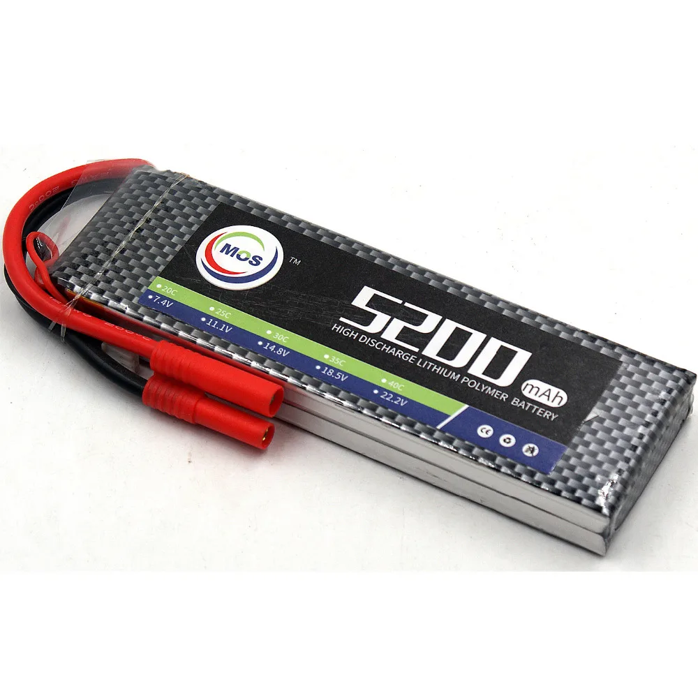 MOS 2S RC LiPo Battery 7.4v 5200mAh 25C Li-Po Batteria For RC Helicopter RC Car RC Boat Quadcopter Li-Polymer Batteries
MOS 2S RC LiPo Battery 7.4v 5200mAh 25C Li-Po Batteria For RC Helicopter RC Car RC Boat Quadcopter Li-Polymer Batteries