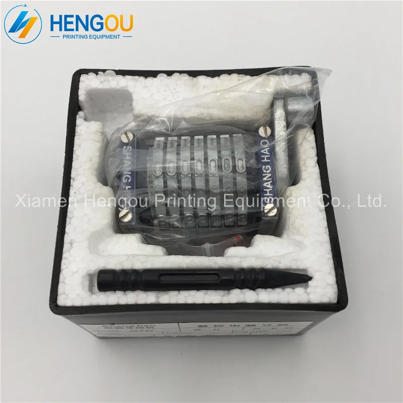 1 piece offset GTO46 GTO52 numbering machine 7 digits numberator Horizontal jump mode 098765...backward
1 piece offset GTO46 GTO52 numbering machine 7 digits numberator Horizontal jump mode 098765...backward