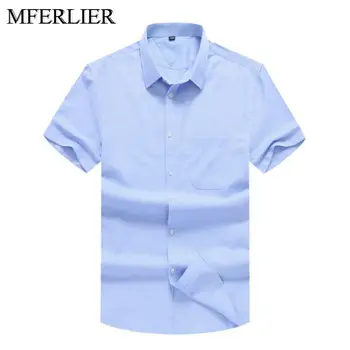 MFERLIER summer Shirts men Bust 119-149 Turn-down Collar short sleeve men Shirts 2 colors
MFERLIER summer Shirts men Bust 119-149 Turn-down Collar short sleeve men Shirts 2 colors