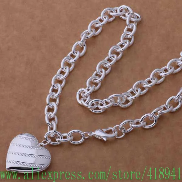 925 sterling silver Necklace, 925 silver fashion jewelry Coarse coarse grain heart necklace /eyfanpma bzhakqoa AN746
925 sterling silver Necklace, 925 silver fashion jewelry Coarse coarse grain heart necklace /eyfanpma bzhakqoa AN746
