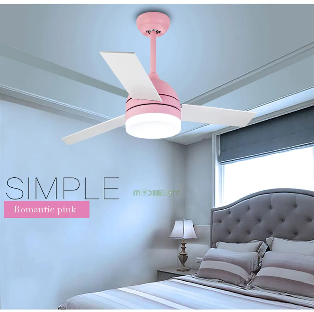 2019 42 Inch Modern Macaron Ceiling Fan With Lights Remote Control Attic Ceiling Light Fan Bedroom Home 220v Wood Blade Lamp From Biaiju 361 12