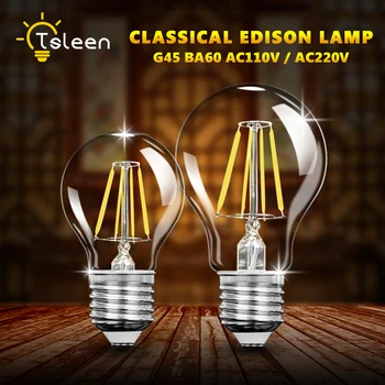 TSLEEN 1/6/12Pcs Dimming LED Bulb E26 110V Vintage Filament Light E27 220V LED Edison Globe Lamp 8W 16W Replace Incandescent
TSLEEN 1/6/12Pcs Dimming LED Bulb E26 110V Vintage Filament Light E27 220V LED Edison Globe Lamp 8W 16W Replace Incandescent