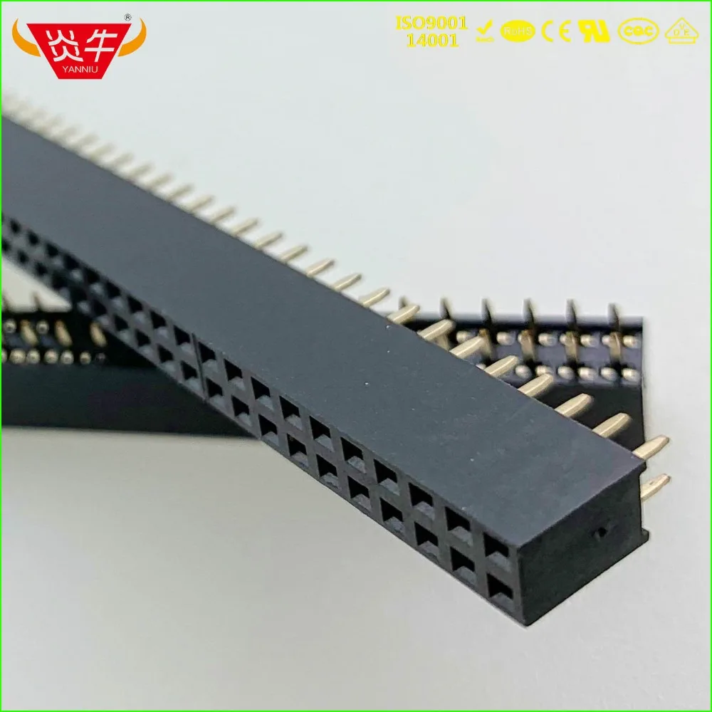 2.54mm PITCH 2X40P 80PIN STRIP CONNECTOR SOCKET DOUBLE ROW STRAIGHT FEMALE HEADER WITHSTAND HIGH TEMPERATURES GOLD PLATED 1Au
2.54mm PITCH 2X40P 80PIN STRIP CONNECTOR SOCKET DOUBLE ROW STRAIGHT FEMALE HEADER WITHSTAND HIGH TEMPERATURES GOLD PLATED 1Au