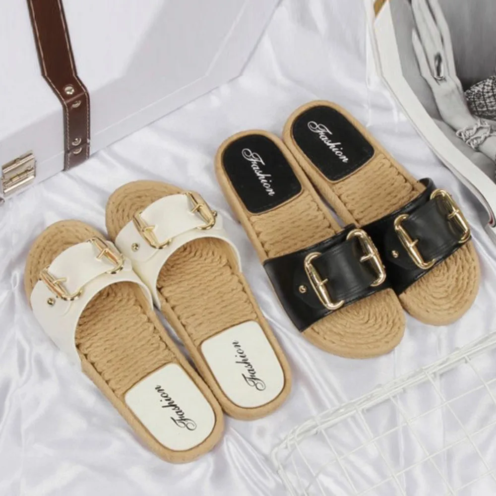 2019 Europe and America Summer Women Non-Slip Flat Sandals Home Slippers Casual Straw Shoes
2019 Europe and America Summer Women Non-Slip Flat Sandals Home Slippers Casual Straw Shoes