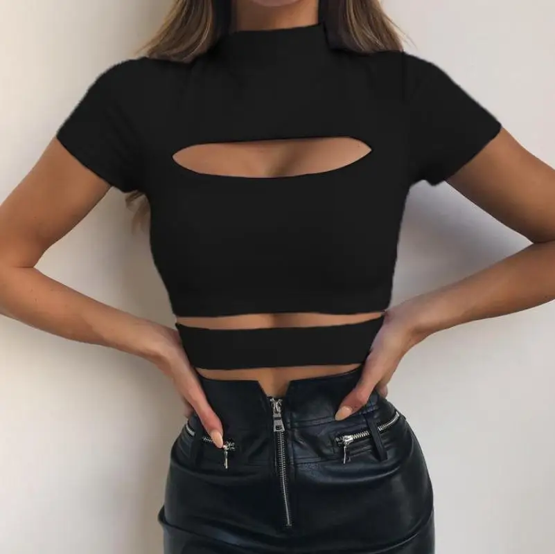Hot Sale Women's Sexy Short Sleeve Ladies Stretch Leotard Hollow Out Bodysuit High Neck Tops
Hot Sale Women's Sexy Short Sleeve Ladies Stretch Leotard Hollow Out Bodysuit High Neck Tops