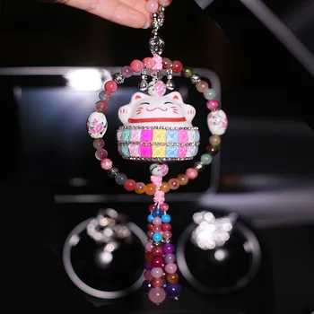 Car pendant car interior diamond-studded rhinestones lucky cat car rearview mirror ornament pendant car ornaments
Car pendant car interior diamond-studded rhinestones lucky cat car rearview mirror ornament pendant car ornaments