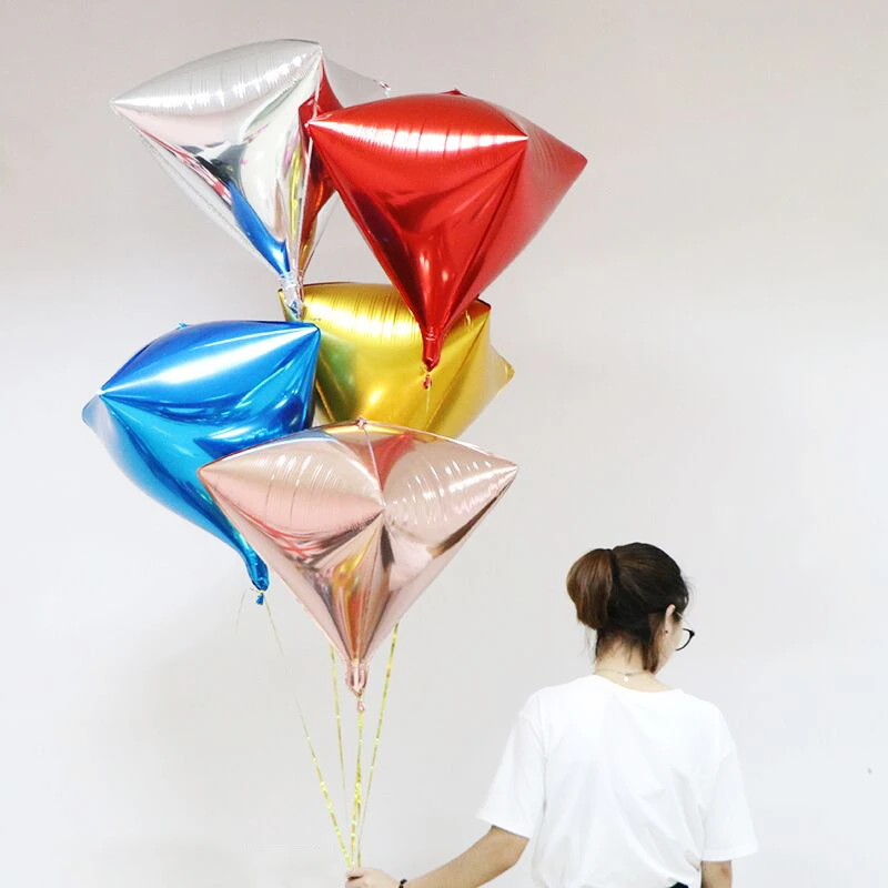 20pcs-24-inch-Rose-Gold-4D-diamond-Cube-Shaped-Helium-Ball-Solid-Foil-Balloons-Party-Wedding