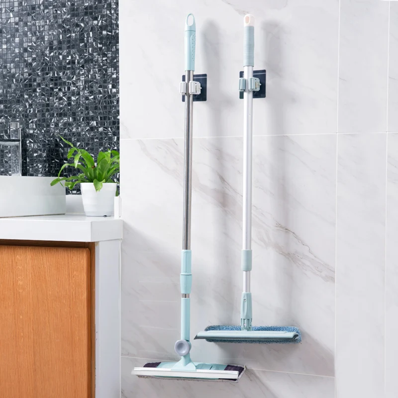 Punch-free Mop Rack Bathroom Wall Mounted Mop Hook Organizer Bathroom Broom Card Holder Hanger Mop Clip Storage Rack1