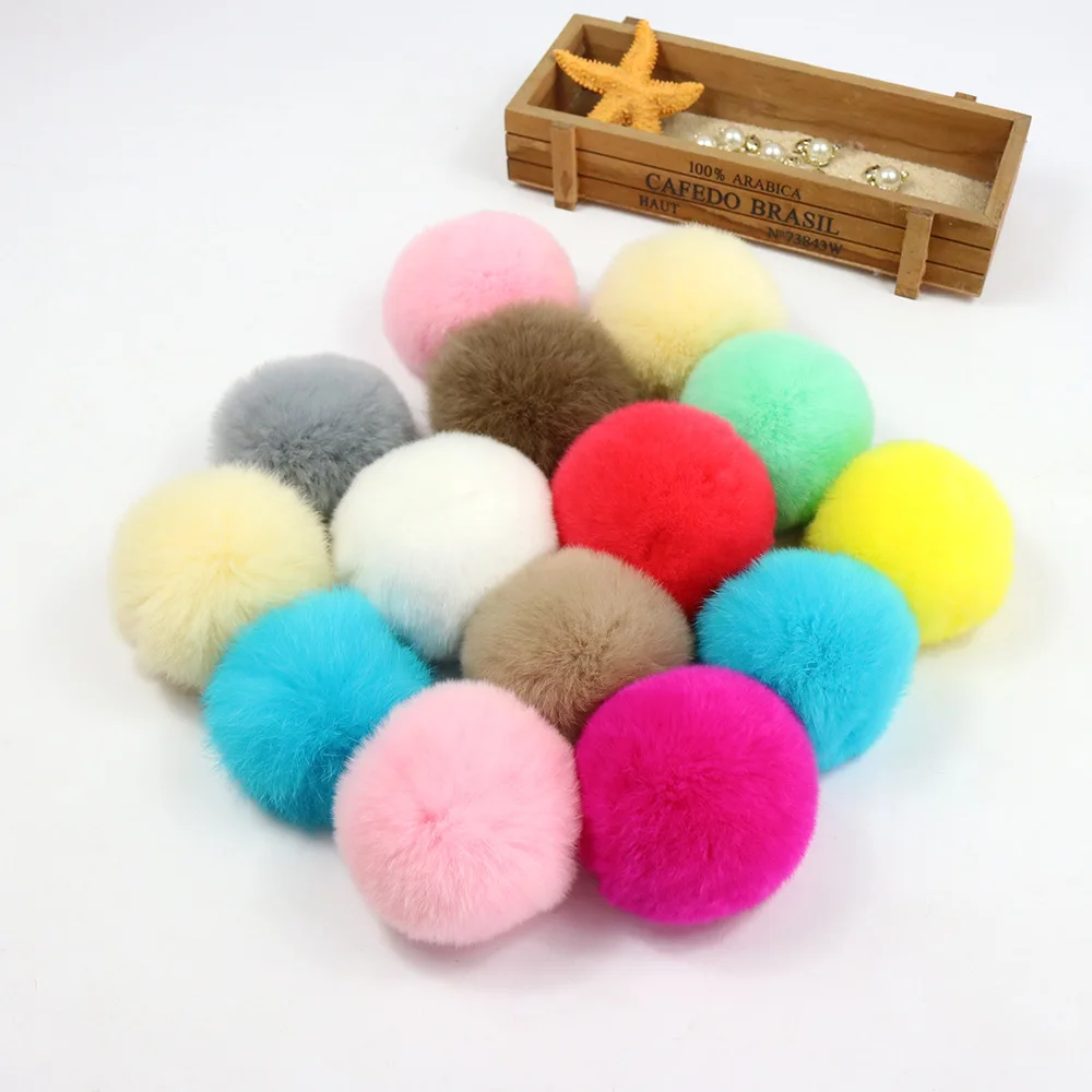 25pcs/ lot Diy 6CM Colorful Pompom Genuine Rabbit Fur Ball for Women Bag Pendent Shoes Key Chains Pom pom Ball Accessories
25pcs/ lot Diy 6CM Colorful Pompom Genuine Rabbit Fur Ball for Women Bag Pendent Shoes Key Chains Pom pom Ball Accessories
