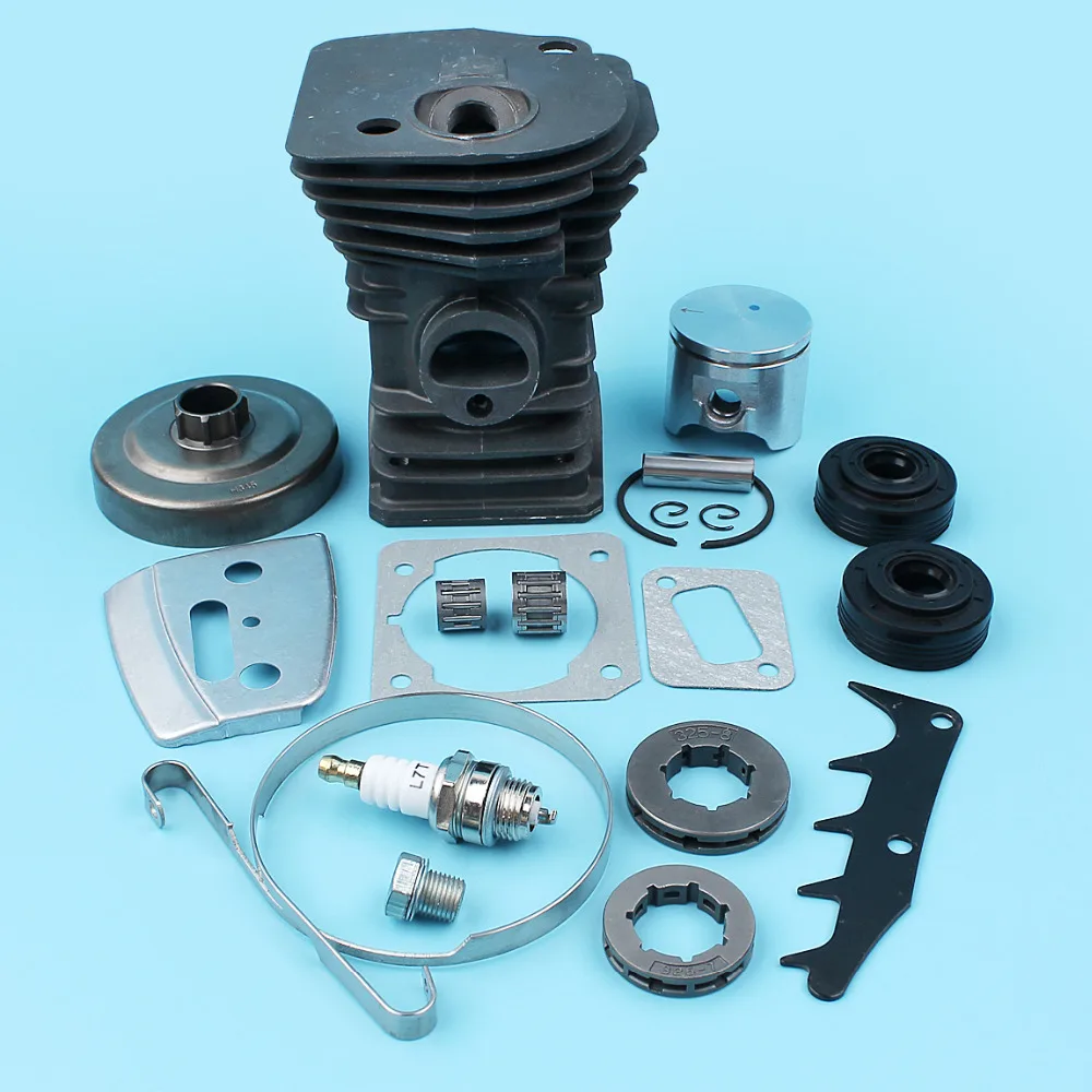 42mm Cylinder Piston Ring Pin Clutch Drum Oil Seal Sprocket Kit For Husqvarna 345 340 E Chainsaw .325"-7/8T Nikasil Plated
42mm Cylinder Piston Ring Pin Clutch Drum Oil Seal Sprocket Kit For Husqvarna 345 340 E Chainsaw .325"-7/8T Nikasil Plated