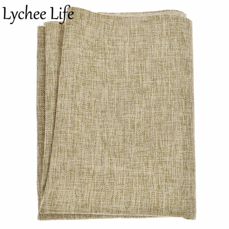 Lychee Life одноцветная хлопковая льняная ткань 50x145 см смешанная сделай сам ручная