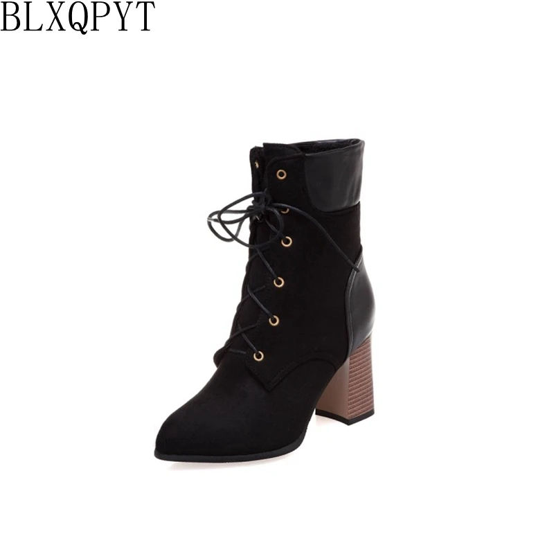 BLXQPYT Winter Autumn Boots 33-50 Size New Round Toe Buckle Boots for Women Sexy Ankle High Heels 8cm wedding party Shoes T9-1
BLXQPYT Winter Autumn Boots 33-50 Size New Round Toe Buckle Boots for Women Sexy Ankle High Heels 8cm wedding party Shoes T9-1
