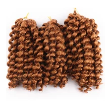 10 inch Synthetic Bulk Hair Freetress Wand Curl Hair Extensions Havana Mambo Twist For Crochet Twist Braiding Hair Peruca Peluca