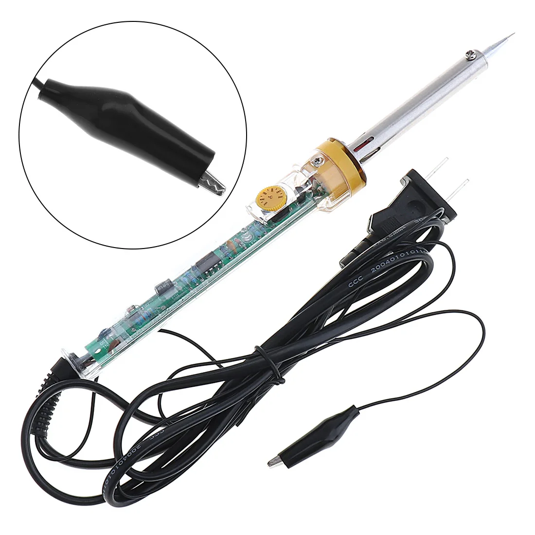 220V 40W Long Life External Heat Type Electric Soldering Iron with Adjustable Temperature Knob and Alligator Clip for Welding
220V 40W Long Life External Heat Type Electric Soldering Iron with Adjustable Temperature Knob and Alligator Clip for Welding