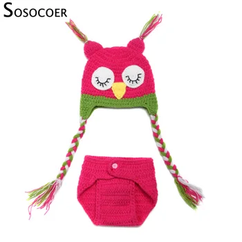 Hot Cartoon Owl Design Newborn Photography Props Soft Knit Cap Cute Diaper Baby Clothes Set Photography Props BeBe enfant
Hot Cartoon Owl Design Newborn Photography Props Soft Knit Cap Cute Diaper Baby Clothes Set Photography Props BeBe enfant