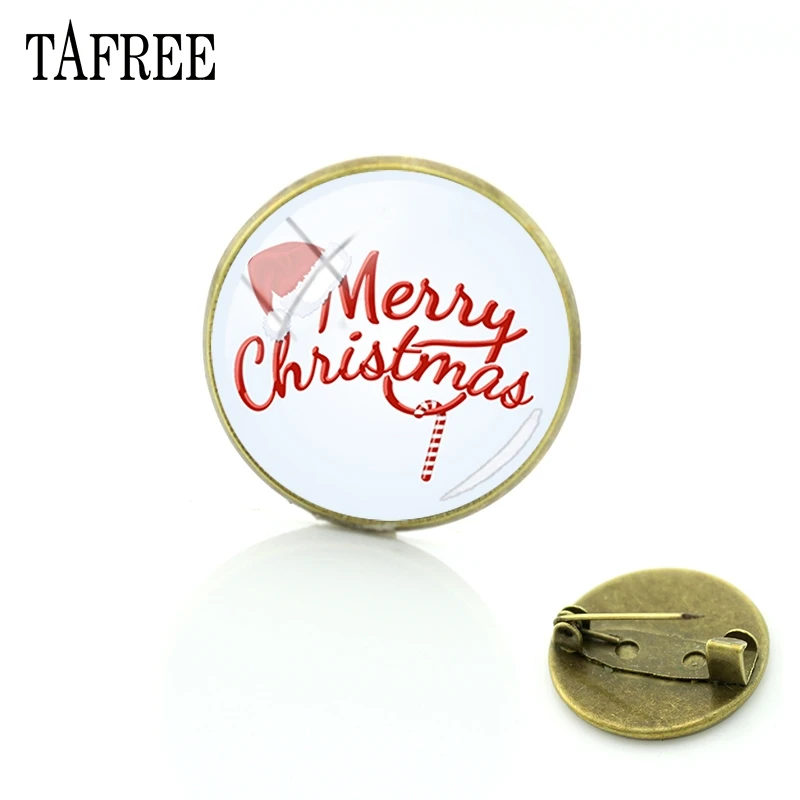 TAFREE Merry Christmas Brooches Simple Bronze Plated Pins round glass cabochon dome gem Badge man women Fashion Jewelry CM192
TAFREE Merry Christmas Brooches Simple Bronze Plated Pins round glass cabochon dome gem Badge man women Fashion Jewelry CM192