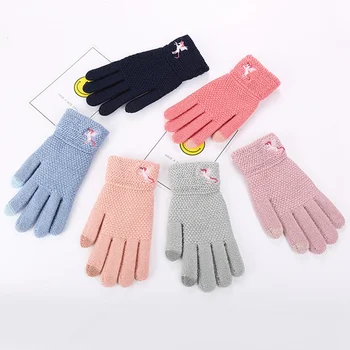 Autumn And Winter Women's Knitted Thermal Gloves Knitted Knitted Winter Outdoor Touch Screen Gloves Unicorn Embroidered Gloves
Autumn And Winter Women's Knitted Thermal Gloves Knitted Knitted Winter Outdoor Touch Screen Gloves Unicorn Embroidered Gloves
