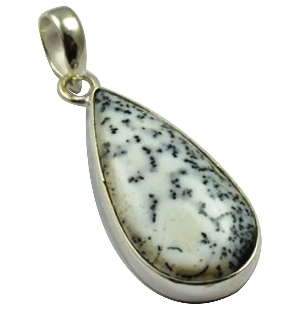 Подвеска Lovegem Nature Dendrite Opal из стерлингового серебра 925 пробы 46 мм MHBAP4898 | Украшения и