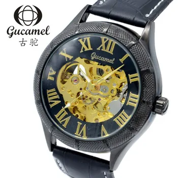 GUCAMEL Top Fashion Brand Leather Men Watches Luxury Water Resistant Roman Numberal Male Hollow Automatic Mechanical Wrist Watch
GUCAMEL Top Fashion Brand Leather Men Watches Luxury Water Resistant Roman Numberal Male Hollow Automatic Mechanical Wrist Watch