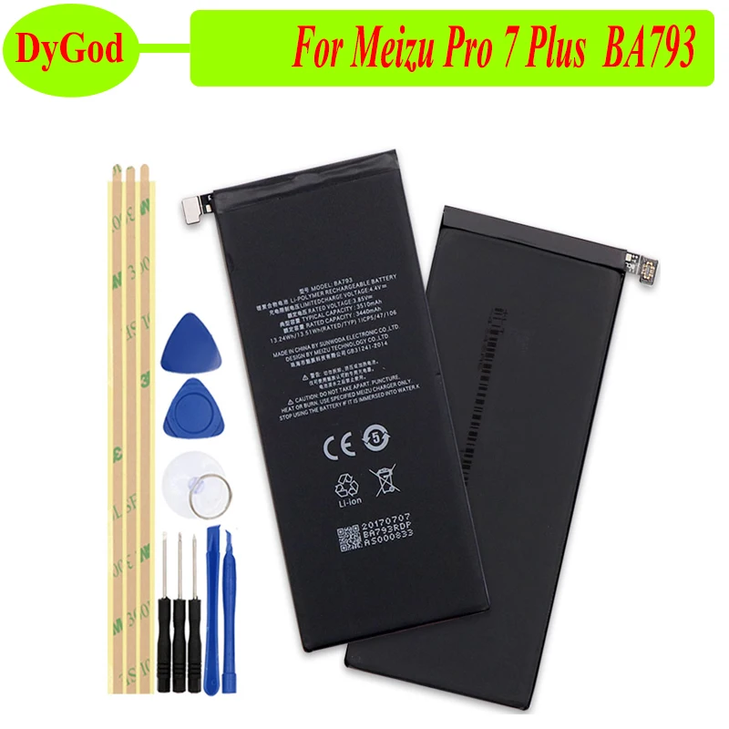 GyGod 3510mAh for Meizu Pro 7 Plus BA793 Battery Replacement For Meizu Pro 7 Plus BA793 Batteries Smart Phone +Tools
GyGod 3510mAh for Meizu Pro 7 Plus BA793 Battery Replacement For Meizu Pro 7 Plus BA793 Batteries Smart Phone +Tools
