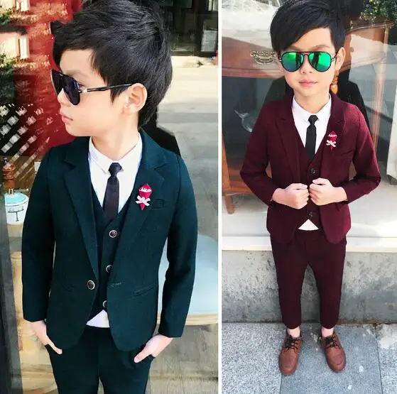 New 2019 Fashion Boys Kids 3PCS Blazers Wedding Boy Suits Infantil Costume Children Wedding Suits Clothing 3-10T
New 2019 Fashion Boys Kids 3PCS Blazers Wedding Boy Suits Infantil Costume Children Wedding Suits Clothing 3-10T