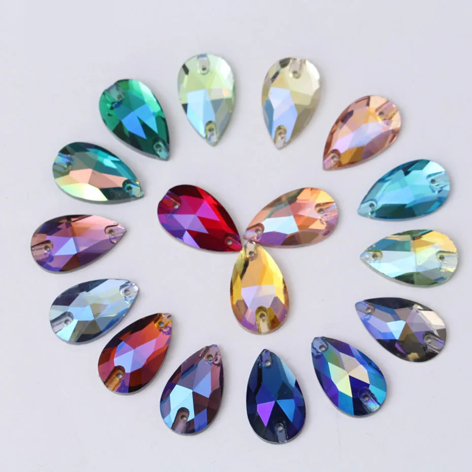 31 Colors Shinning Sew on Beads Glass Stone Crystal Water Drop Shape Strass For Garment Sewing Clothes Dress Decoration DIY
31 Colors Shinning Sew on Beads Glass Stone Crystal Water Drop Shape Strass For Garment Sewing Clothes Dress Decoration DIY