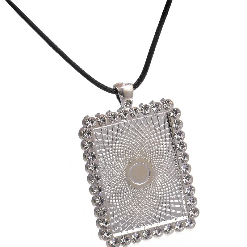 1/2/5pcs 25*35mm Rectangle Colorful Brick Zircon Cabochon Tray Bezel With 45mm Leather Rope Pendant DIY Jewelry Making Supplies
1/2/5pcs 25*35mm Rectangle Colorful Brick Zircon Cabochon Tray Bezel With 45mm Leather Rope Pendant DIY Jewelry Making Supplies