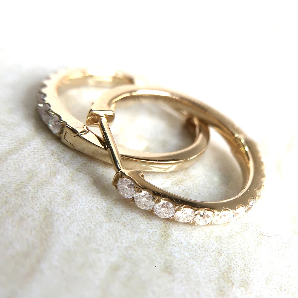 Genuine 14K 585 Yellow Gold Mini Huggie Earrings DEF VS-VVS CVD HPHT Lab Grown Diamond Earrings For Women
Genuine 14K 585 Yellow Gold Mini Huggie Earrings DEF VS-VVS CVD HPHT Lab Grown Diamond Earrings For Women